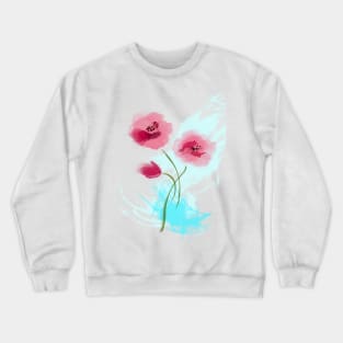 Poppies Watercolor Crewneck Sweatshirt